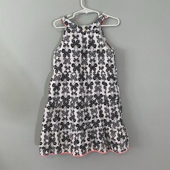 5/$25 Children's Place black white butterfly sleeveless lined summer dress - Picture 5 of 6